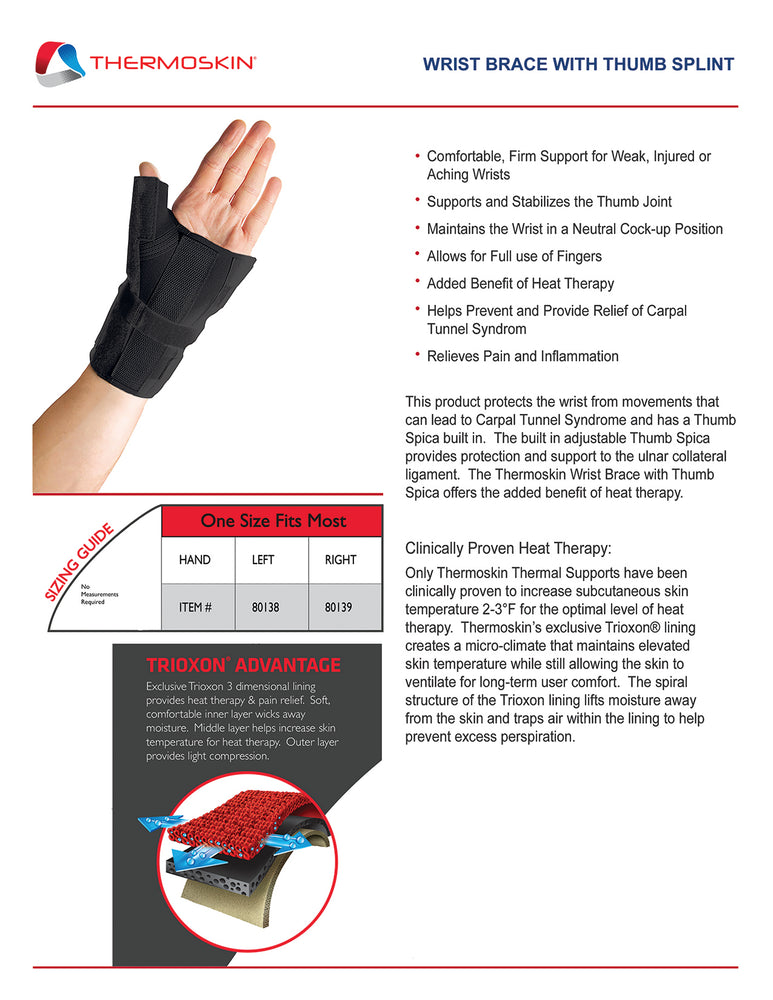 
                  
                    Wrist Brace with Thumb Splint
                  
                